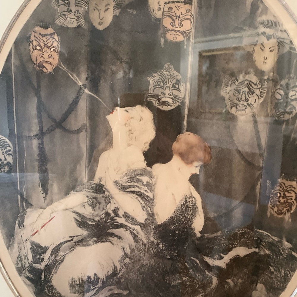 Art deco artist Larry/ Louis Icart. Signed and numbered etching by artist.